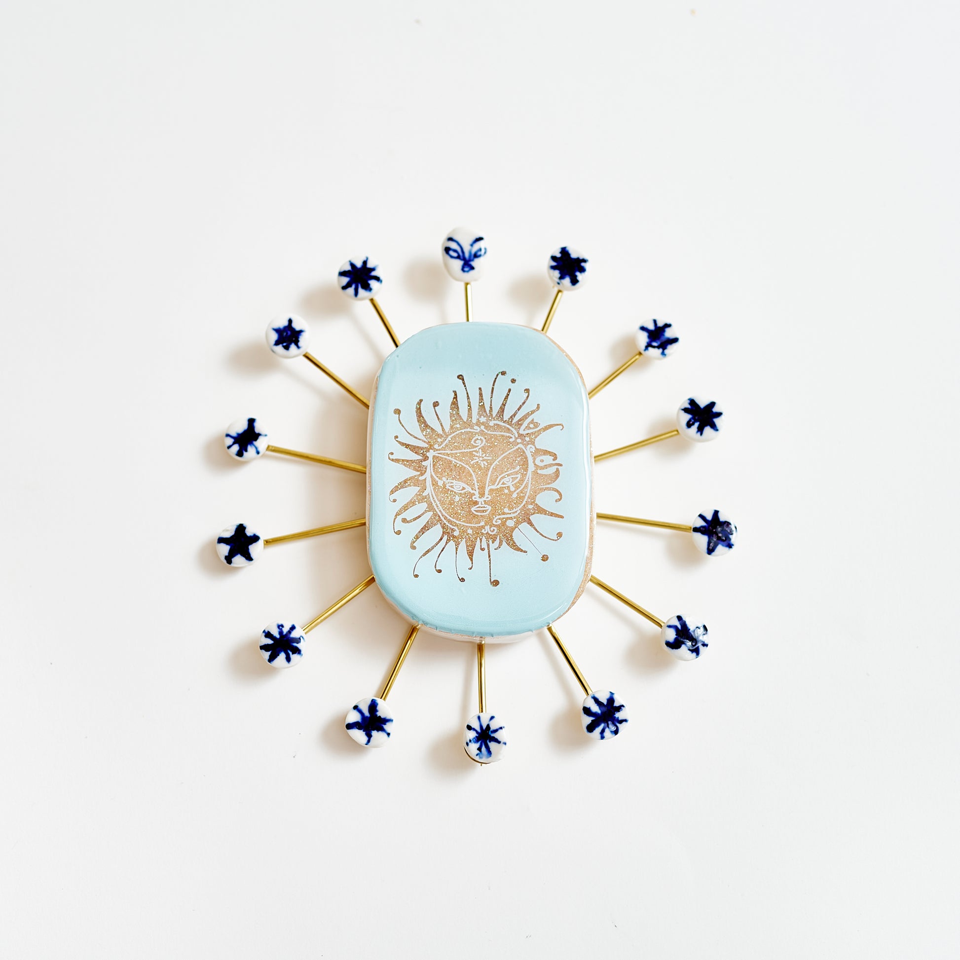 Alchemy Sun & Stars Tile - Blue