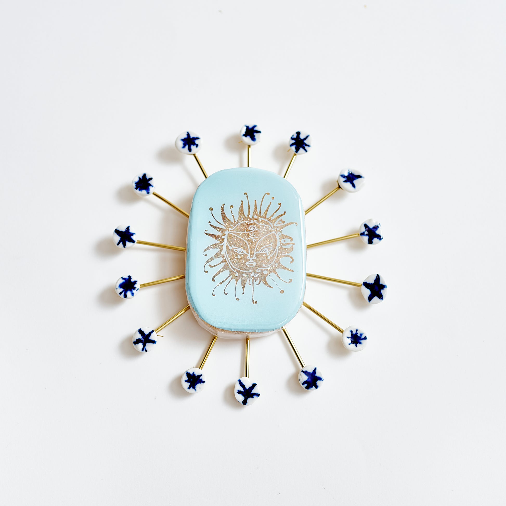 Alchemy Sun & Stars Tile - Blue