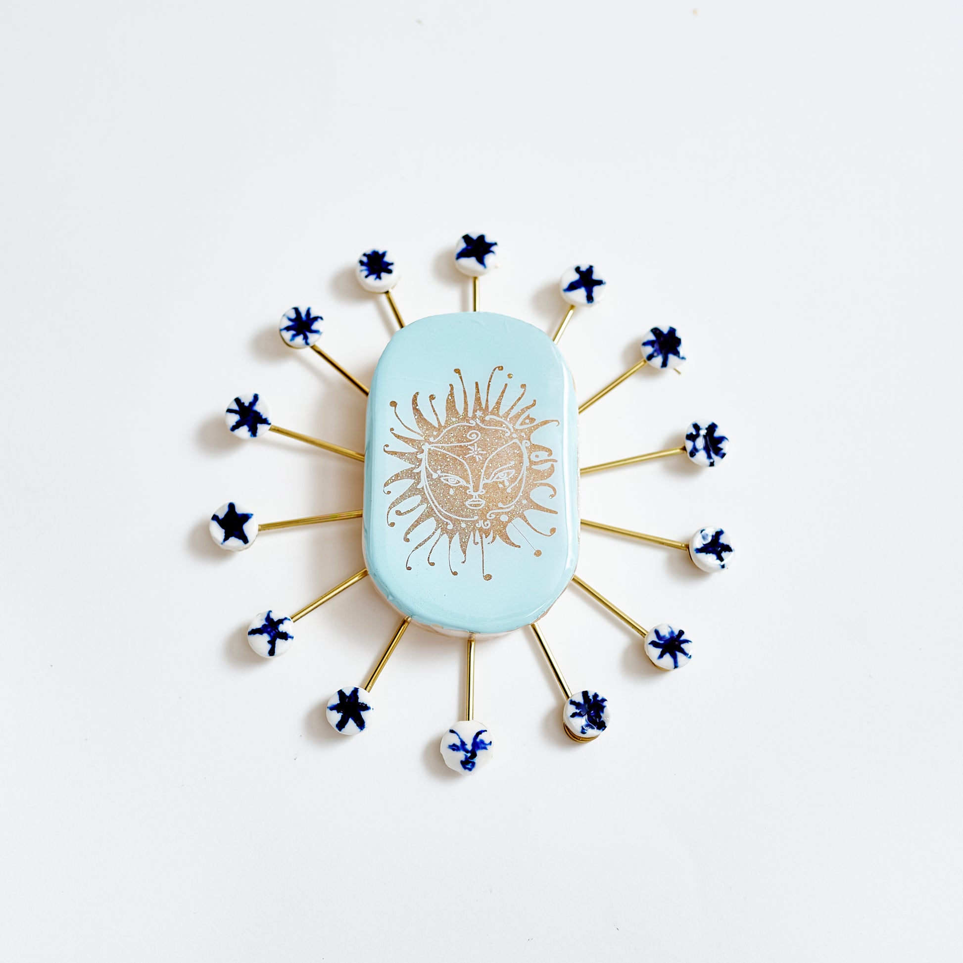 Alchemy Sun & Stars Tile - Blue