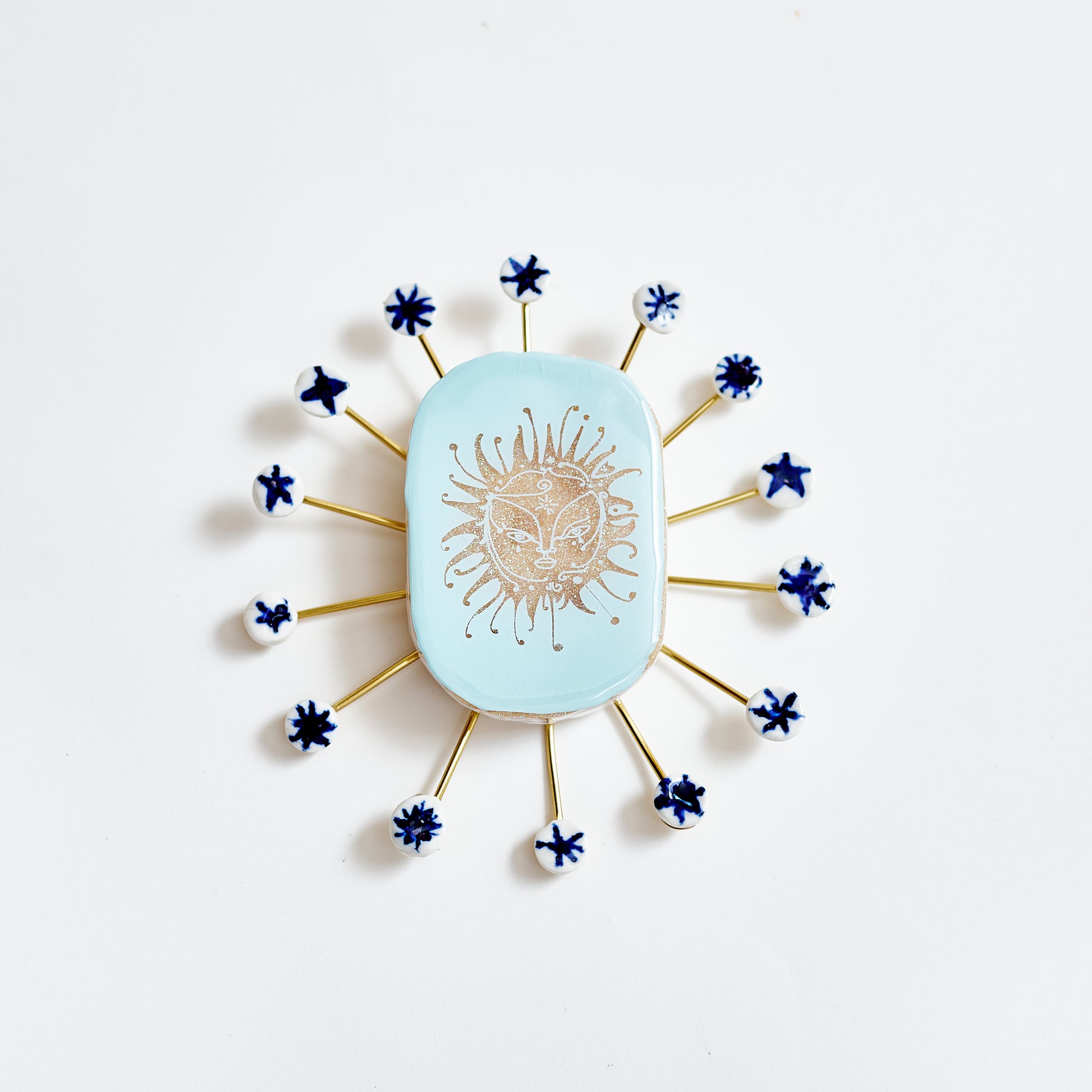 Alchemy Sun & Stars Tile - Blue
