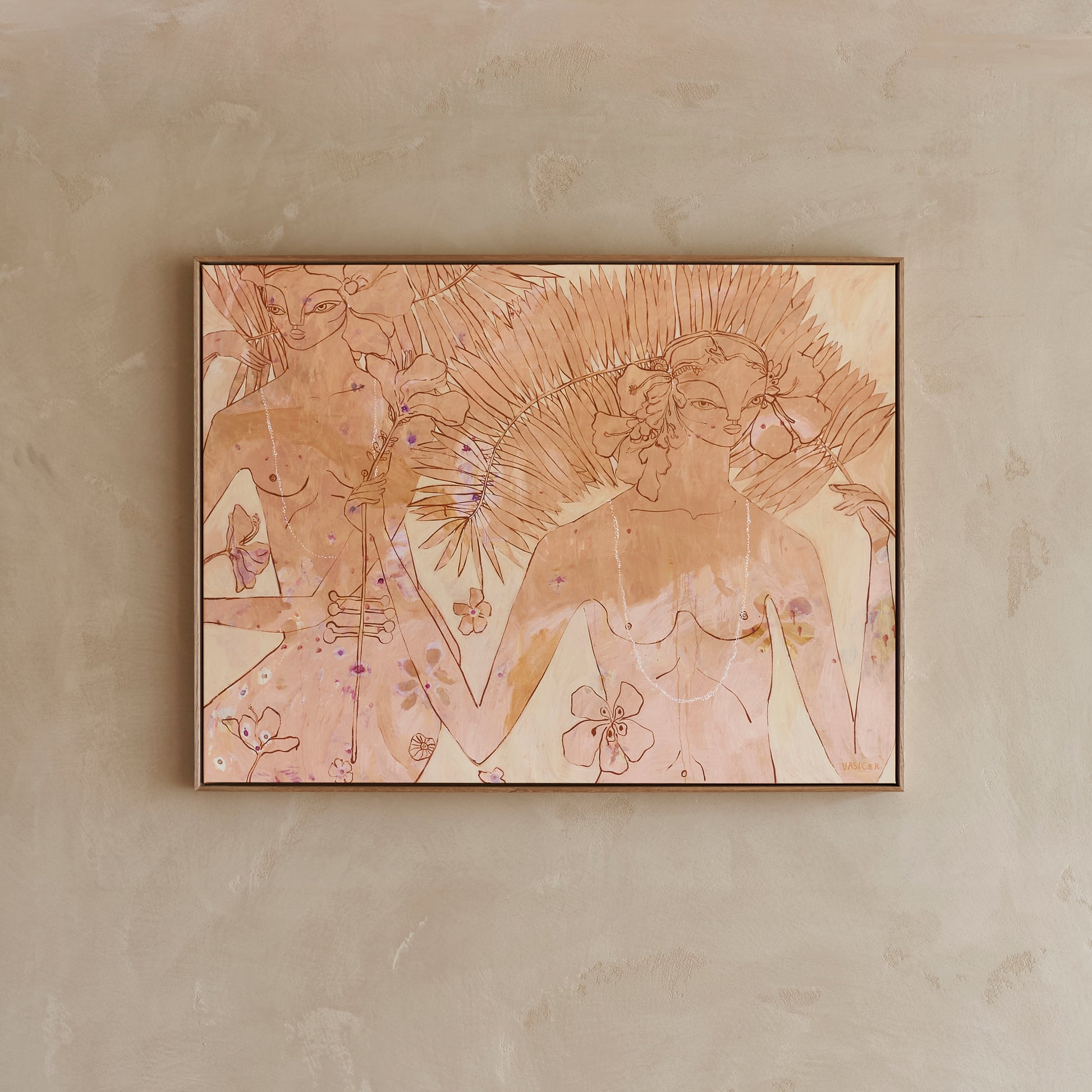 'Two Palms' Canvas Print