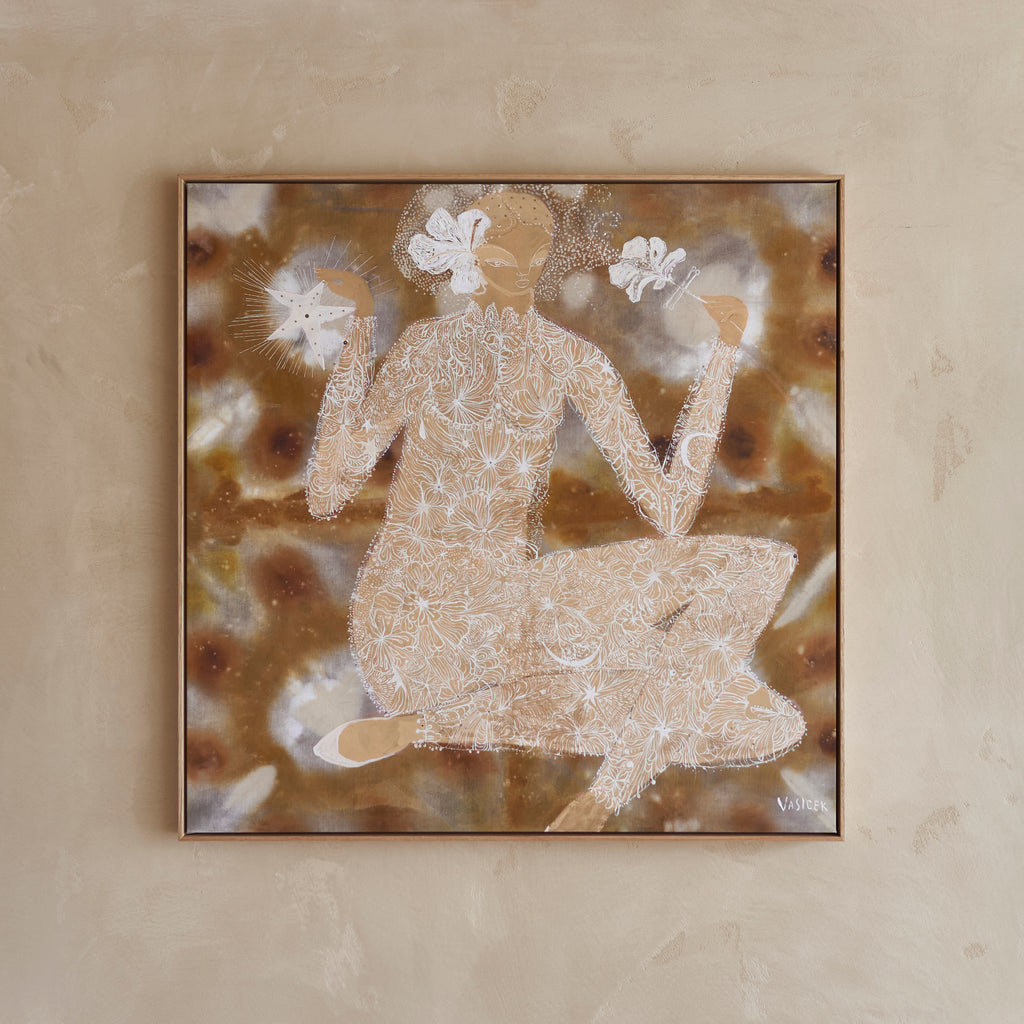 'The White Flower' Canvas Print