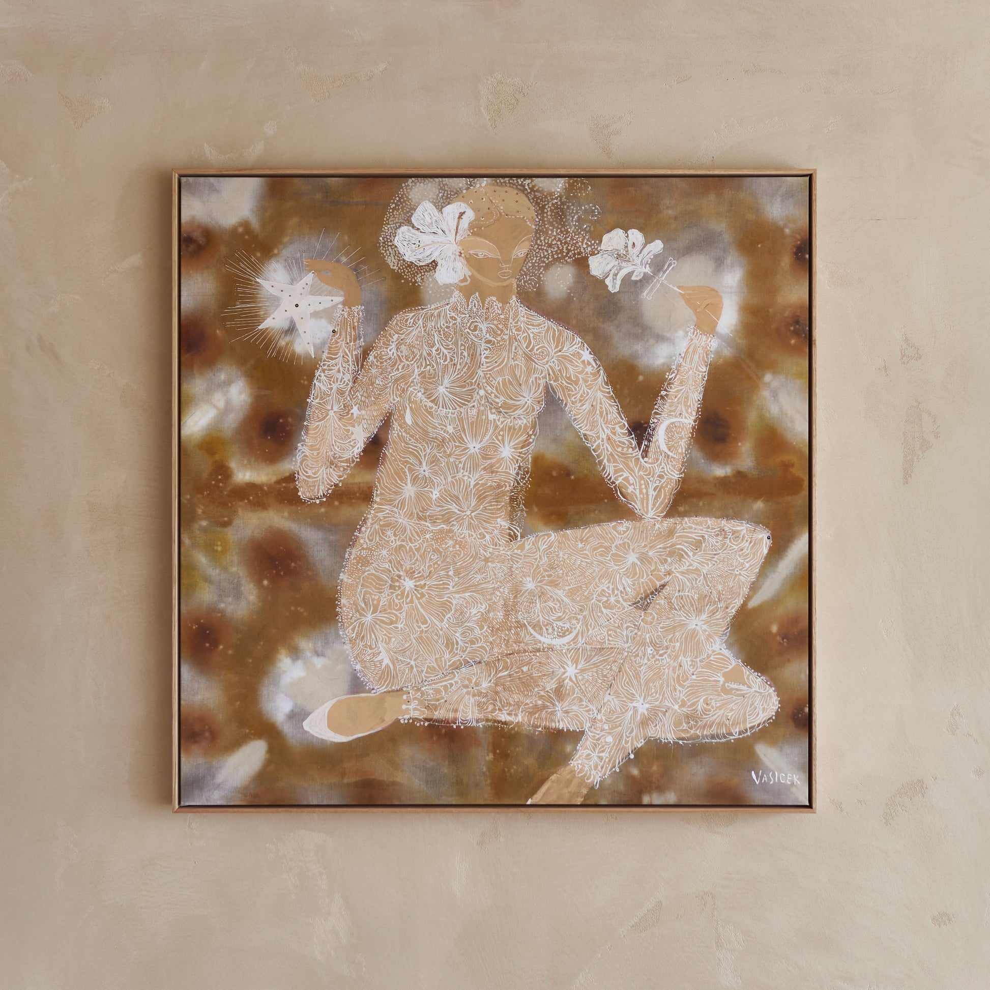 'The White Flower' Canvas Print