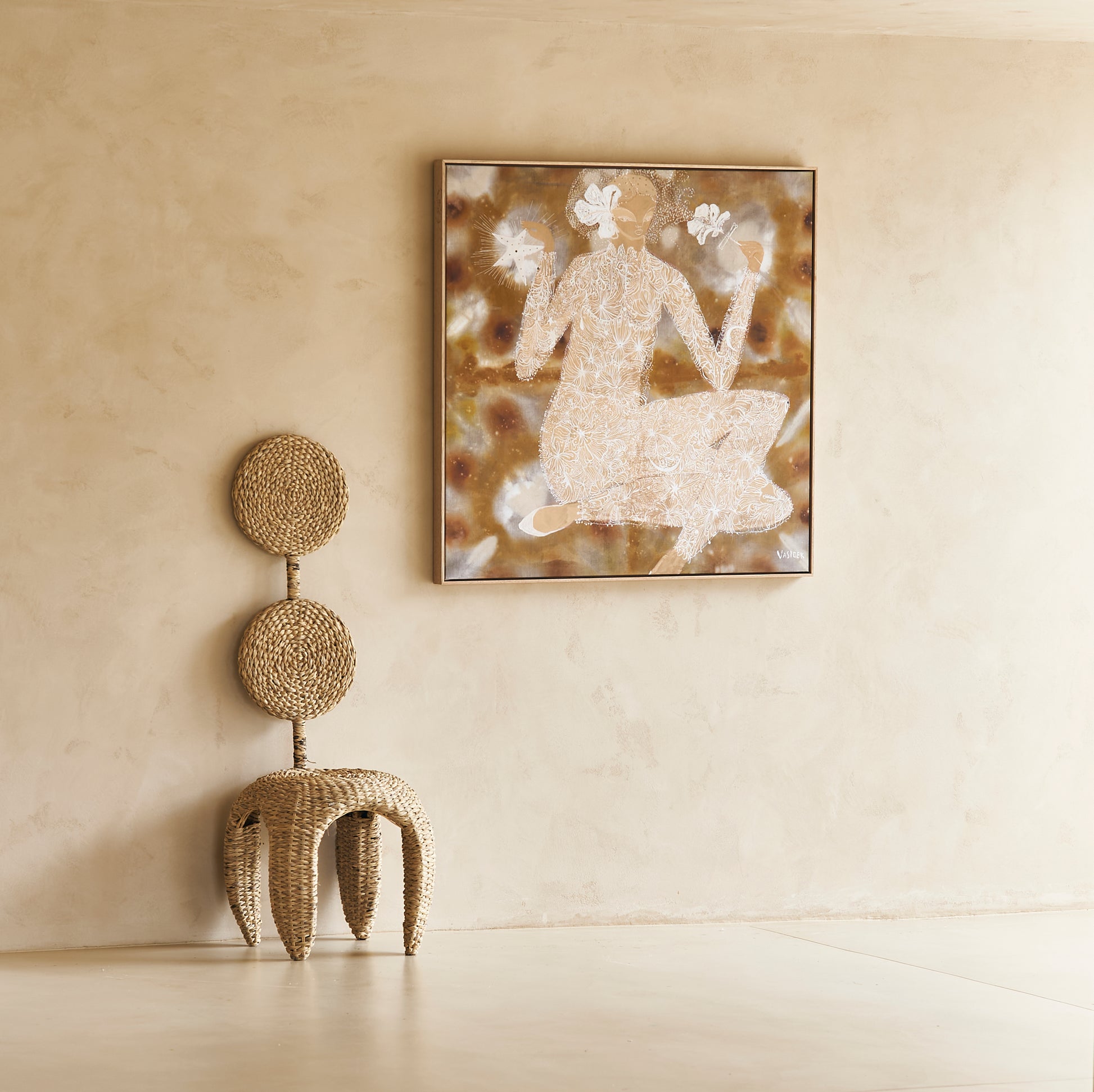 'The White Flower' Canvas Print