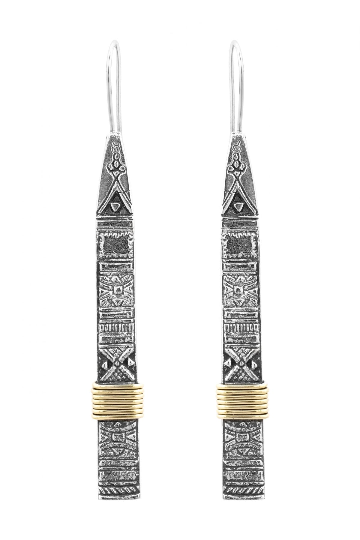 Bahati Earrings - Brass- Gold and Silver Plating
