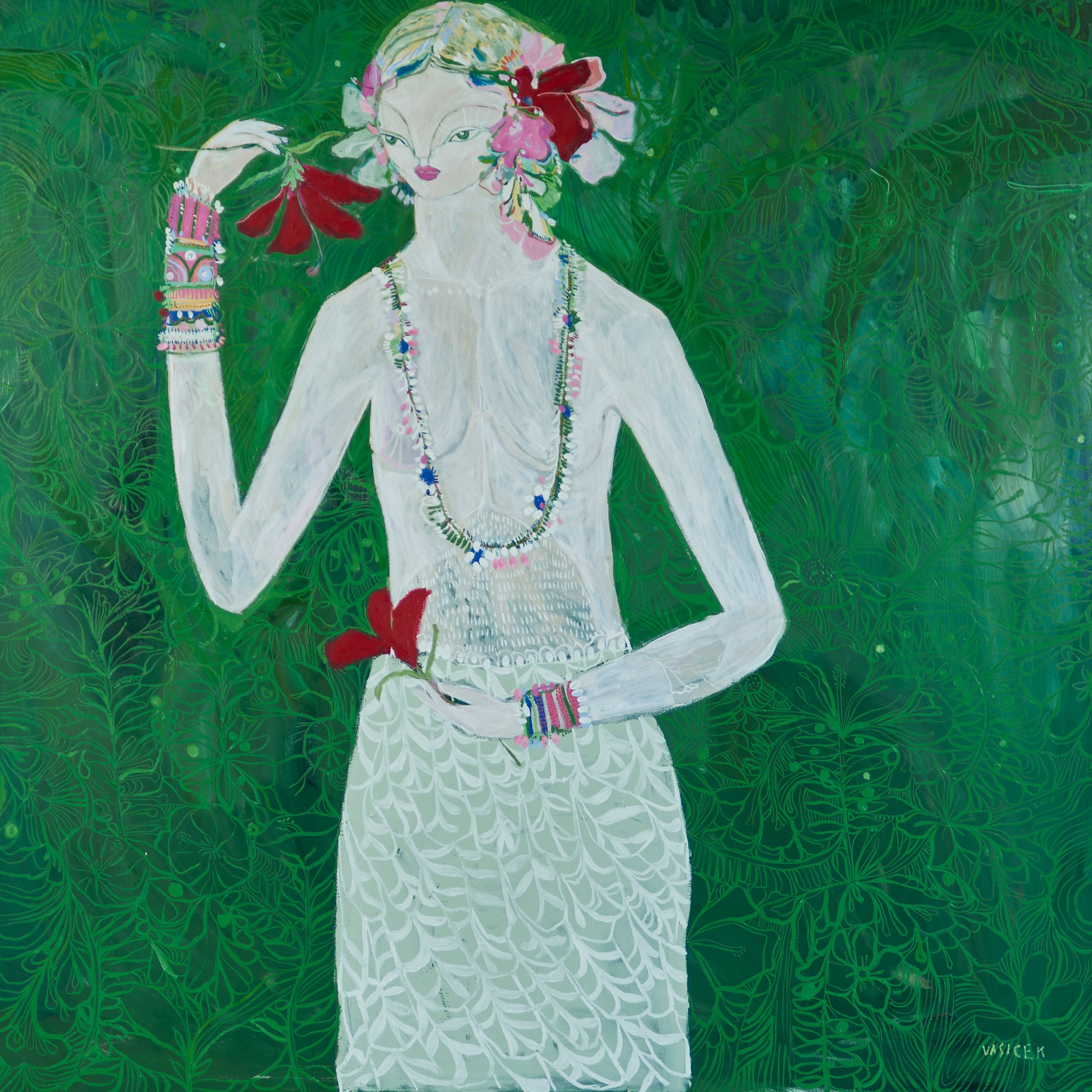 'Mira And The Hibiscus' Limited Edition Print