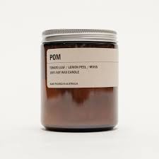 POM: TOMATO LEAF / LEMON PEEL / MOSS SMALL AMBER CANDLE 250G LIMITED EDITION
