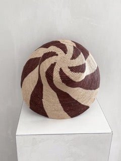 Amira Bucket Hat - Cream & Chocolate Spiral