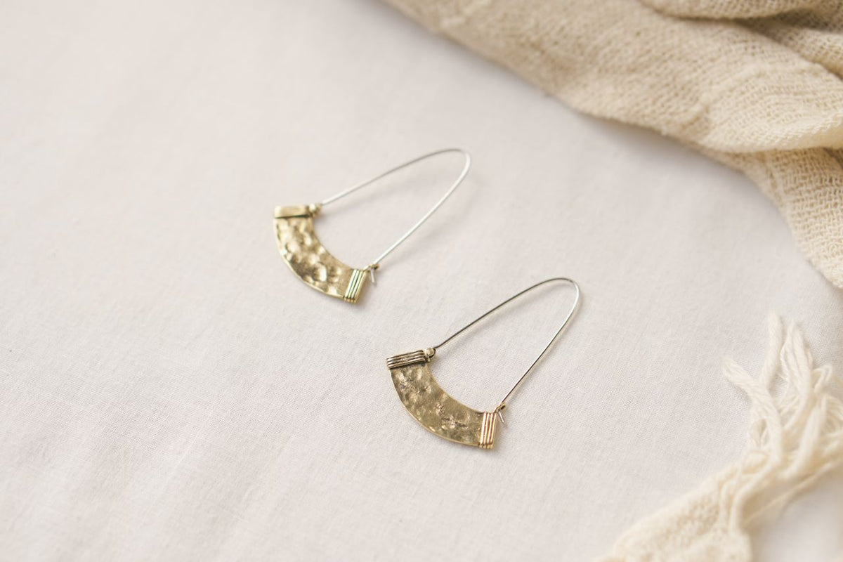 Indhi Earrings- Brass- Gold and Silver Plated
