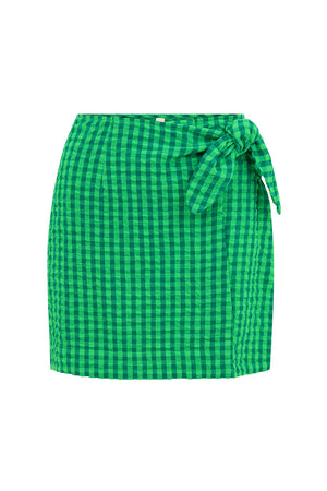 Pixie Wrap Mini Skirt - Grass