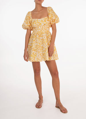 Daffodil Smocked Mini Dress