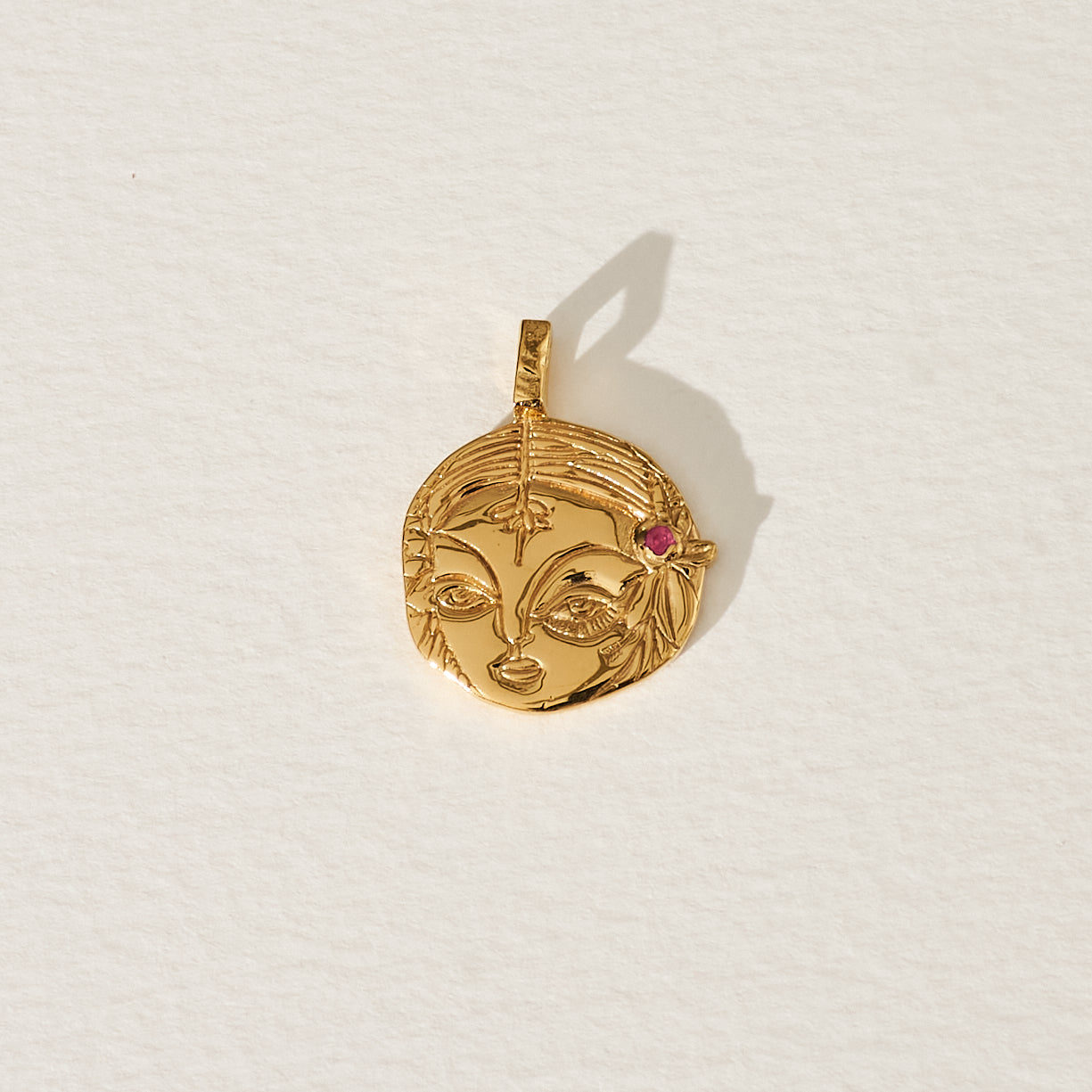 Mina Ruby Pendant (Gold)