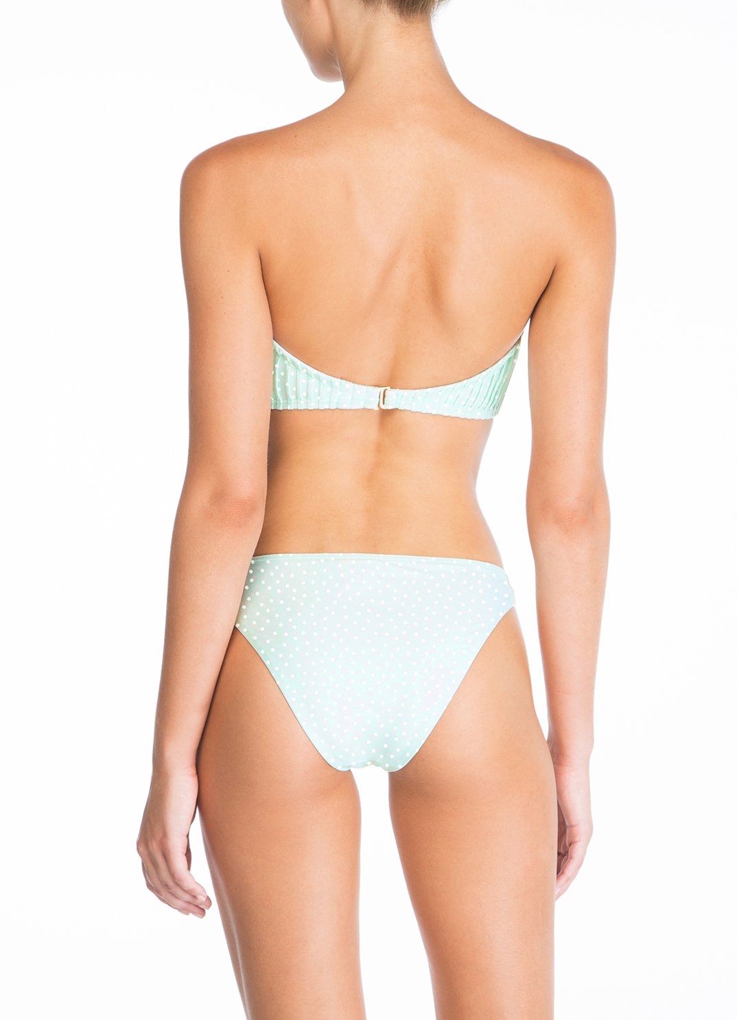 Peony Swimwear Pintucked Bandeau - Mint