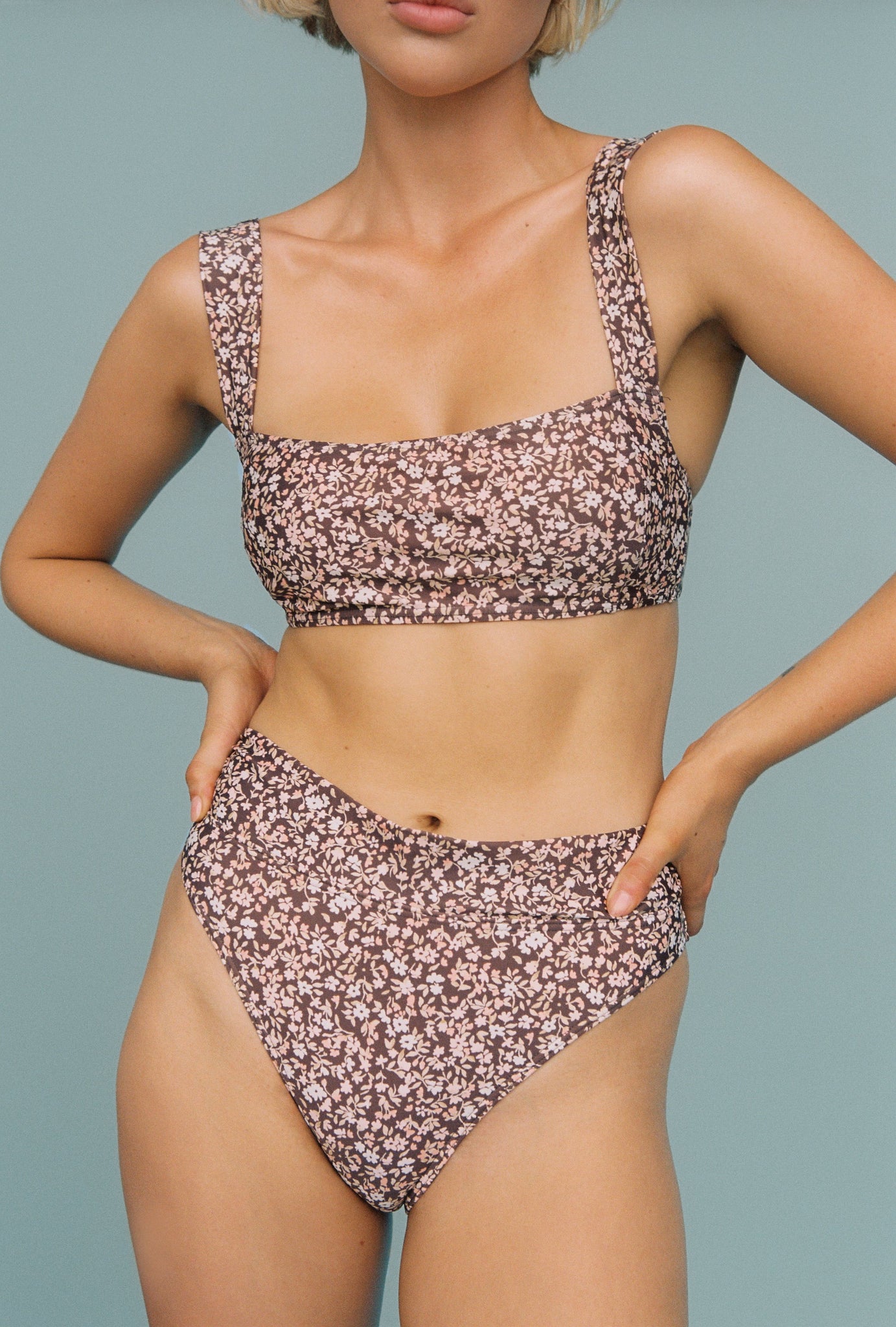 Orange Blossom - Ruched Hi Waist Pant