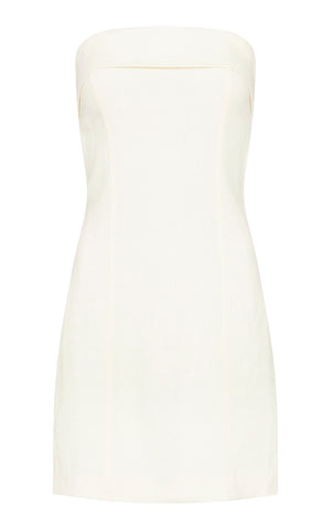 Fold Detail Mini Dress - Ivory