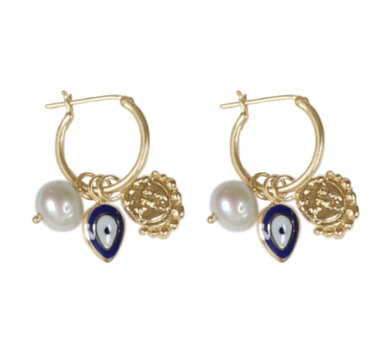 Nazar Hoops - 18K Gold Plated