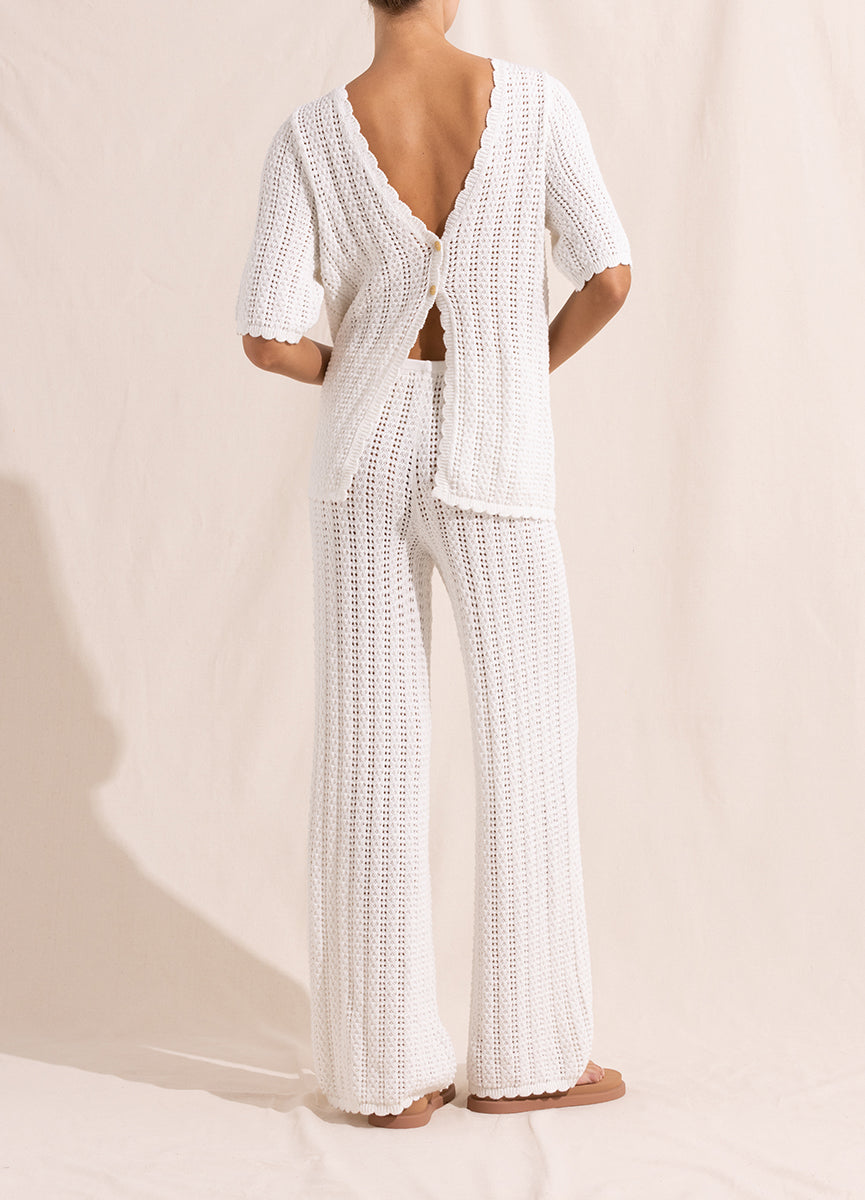 Seashell Pointelle Top