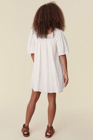 Cassie Lace Mini Dress - White