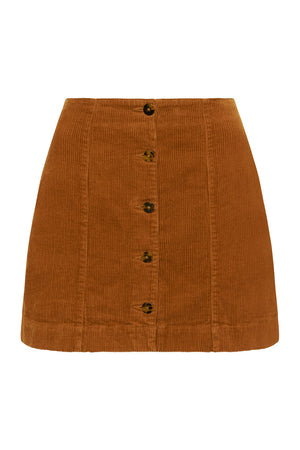 Faye Corduroy Mini Skirt - Caramel
