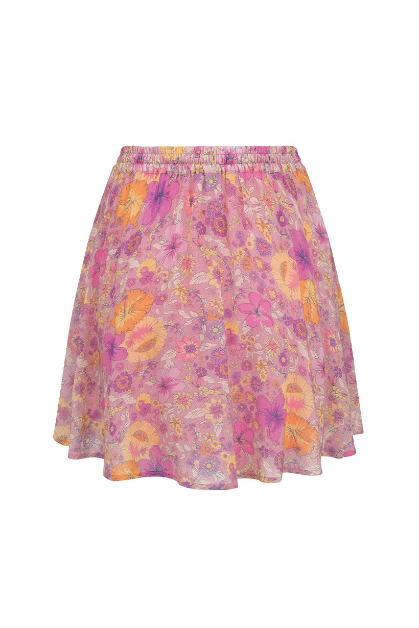 Hibiscus Lane Mini Skirt - Musk