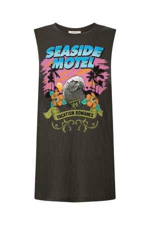 Seaside Motel Muscle Tank - Charcoal