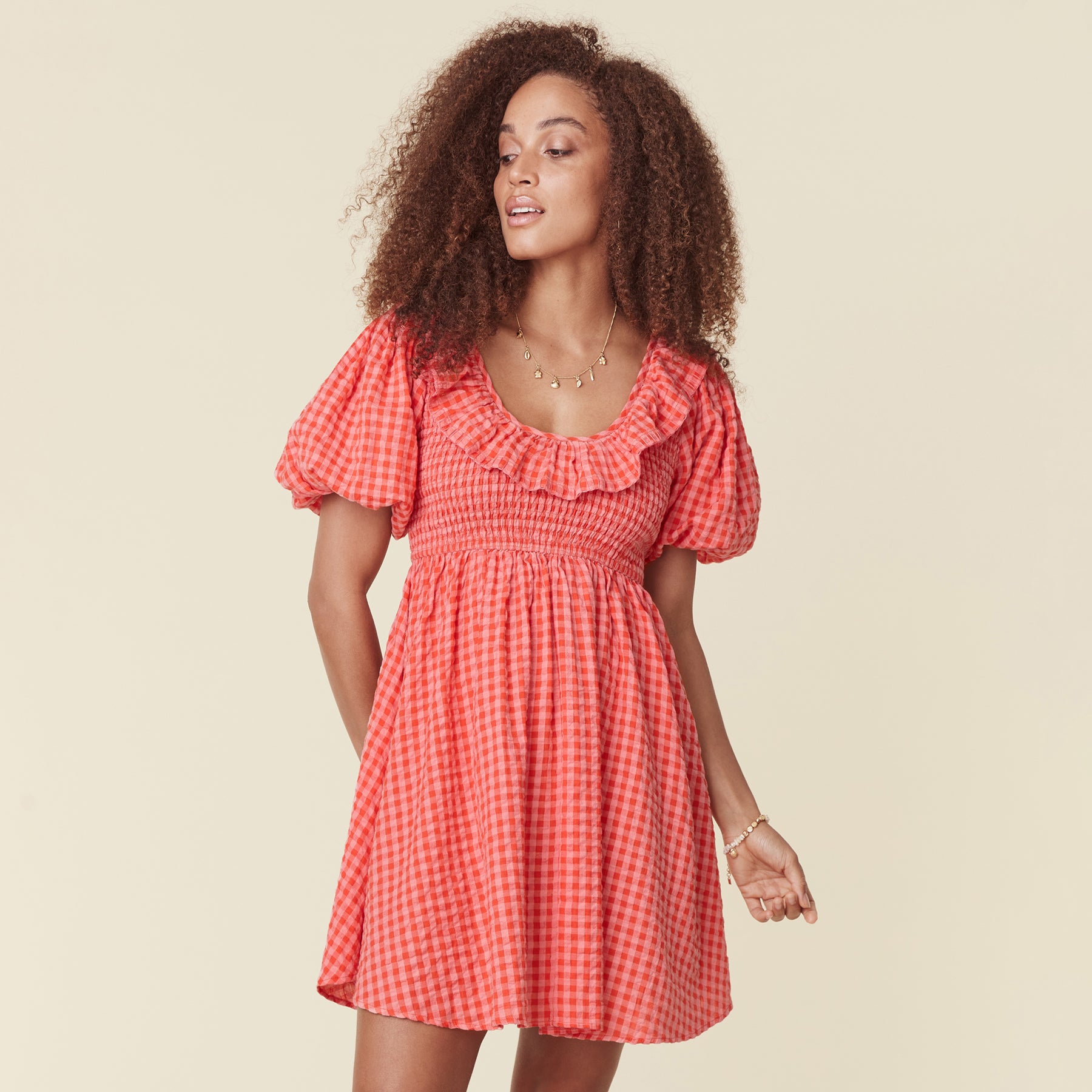 Strawberry Fields Mini Dress - Strawberry