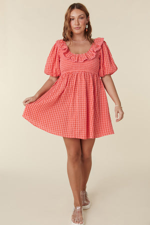 Strawberry Fields Mini Dress - Strawberry